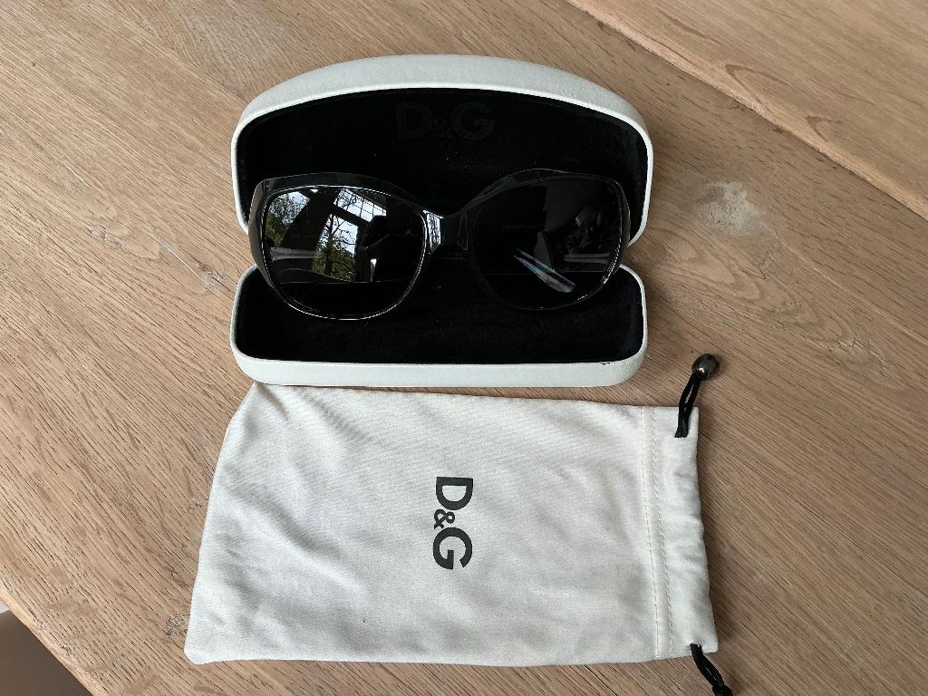 Dolce & Gabbana D&G Polarized Sunglasses–Black–Original Case, Zonnebril, Zwart, Ophalen of Verzenden, Zo goed als nieuw