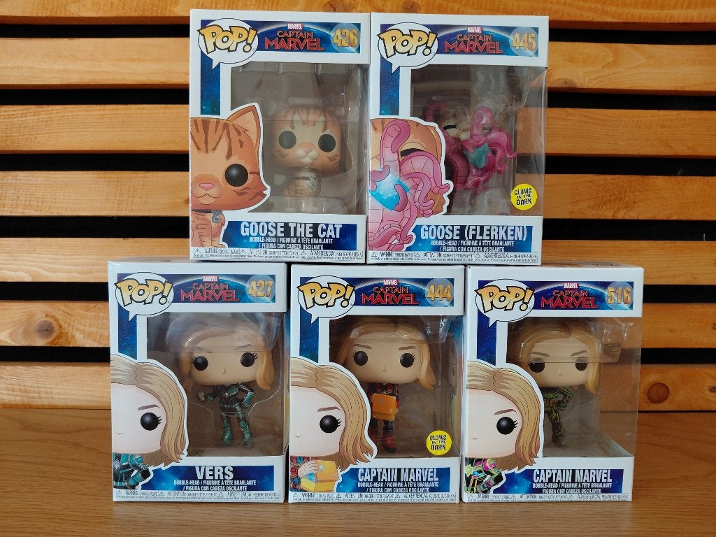 Funko Pop! Captain Marvel & Goose (5 stuks), Ophalen of Verzenden, Zo goed als nieuw