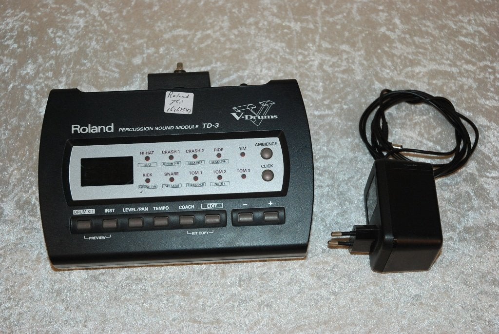 Roland Drummodule met adapter TD-3   <26261547>, Muziek en Instrumenten, Gebruikt, ., Drums of Percussie, Ophalen of Verzenden