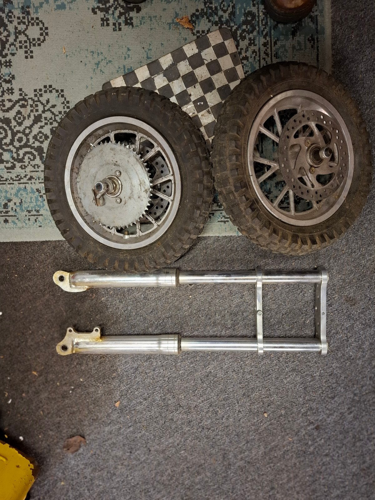 Onderdelen voor zelfbouw mini motorfietsje, Ophalen of Verzenden