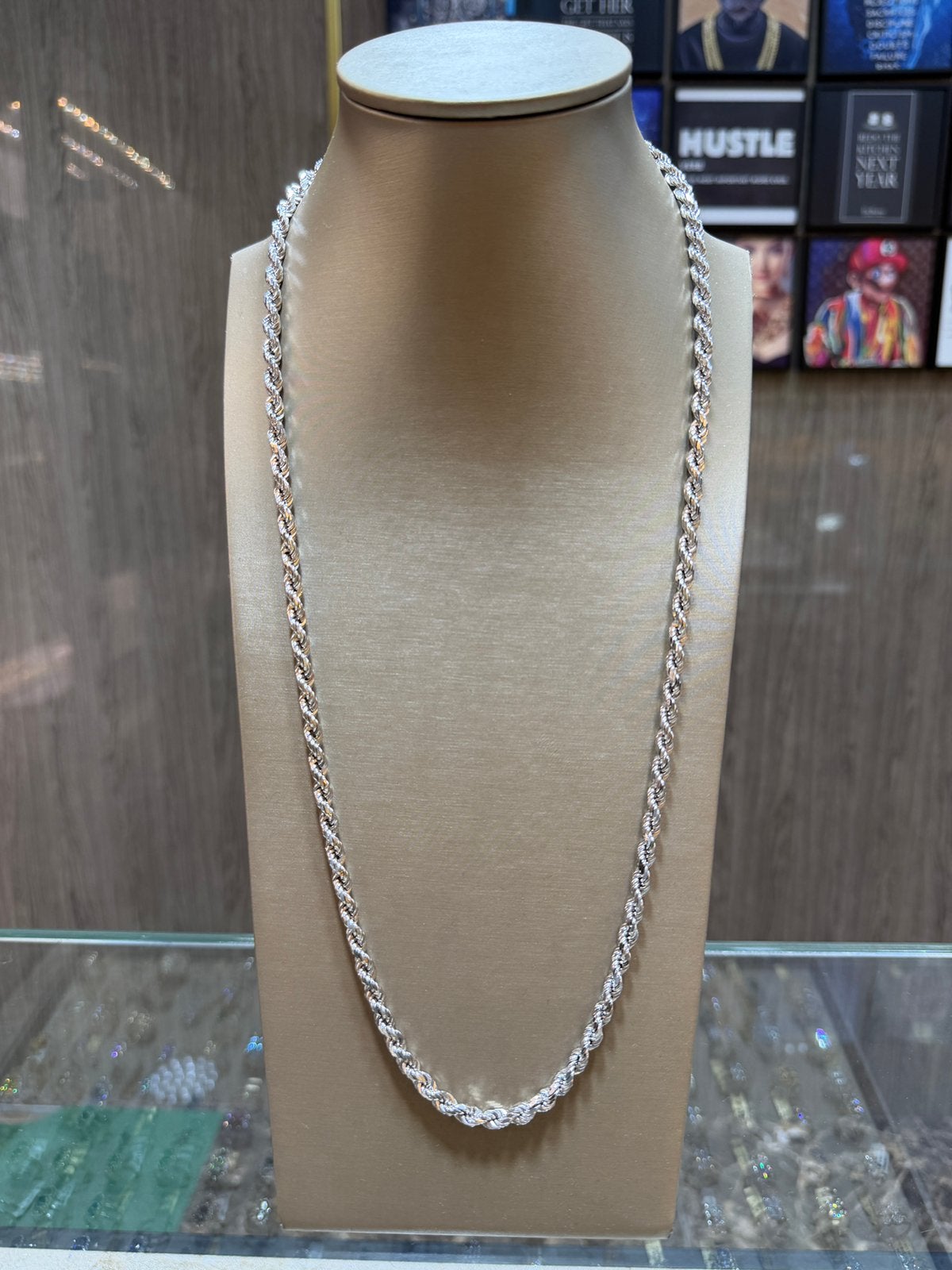 14KT Wit Goud - 64 Gram - Ketting - ROPE - Herenketting
