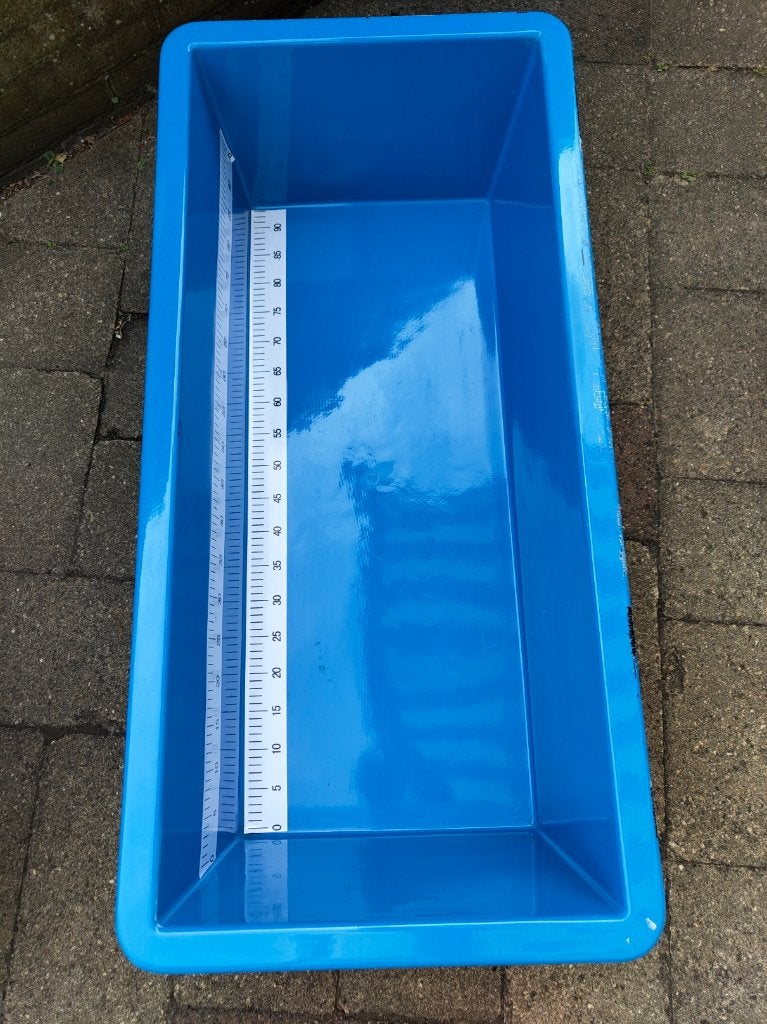Koi polyester meetbak 100cm, Tuin en Terras, Ophalen, Zo goed als nieuw, Overige typen