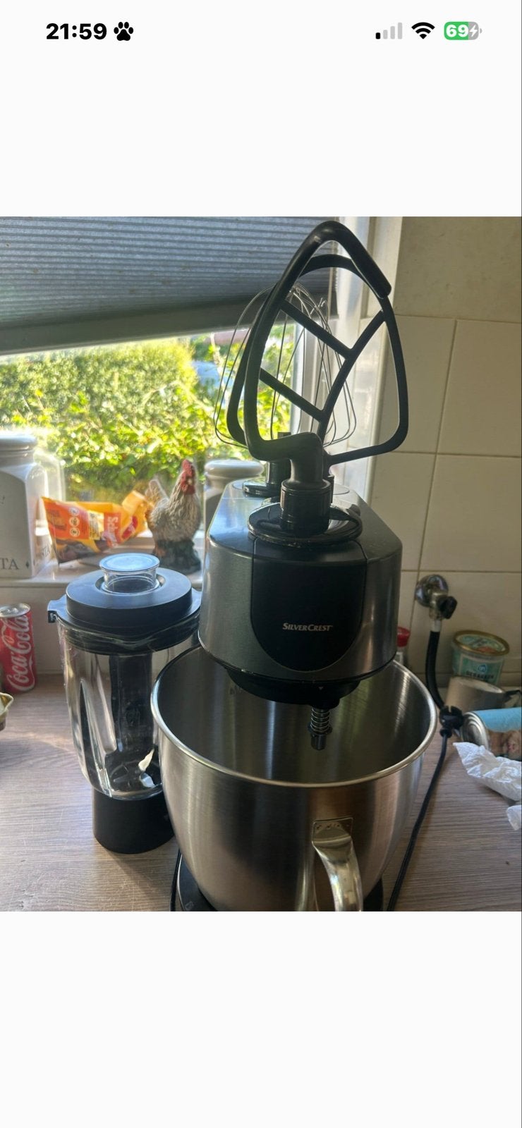 SilverCrest Keukenmachine met Blender en Accessoires, Witgoed en Apparatuur, 4 liter of meer, Ophalen, Zo goed als nieuw, 3 snelheden of meer