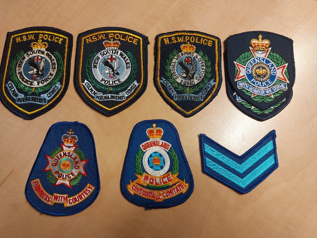 Politie Emblemen Australia, Ophalen of Verzenden, Overige soorten, Overige gebieden, Embleem of Badge