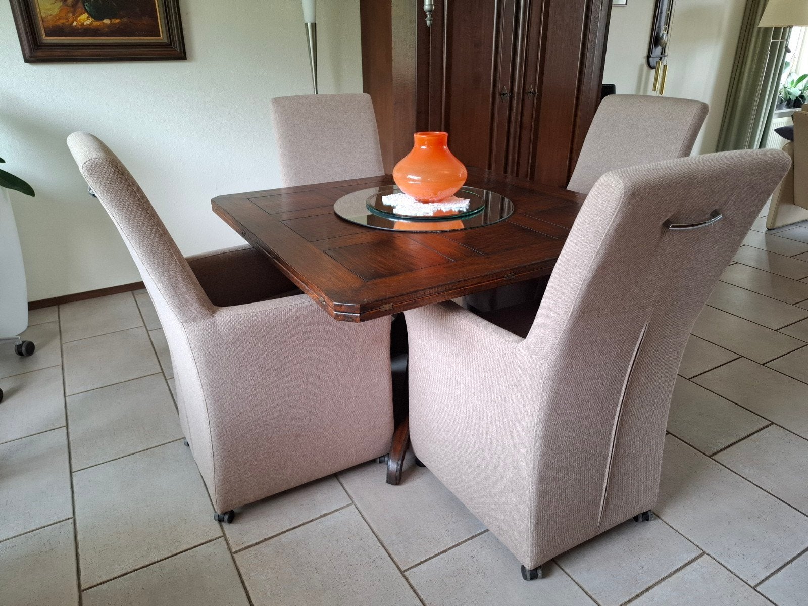 4 super mooie Huiskamerstoelen 4/€75 en 2/€40 [, Huis en Inrichting, Ophalen, Zo goed als nieuw, Bruin, Eén