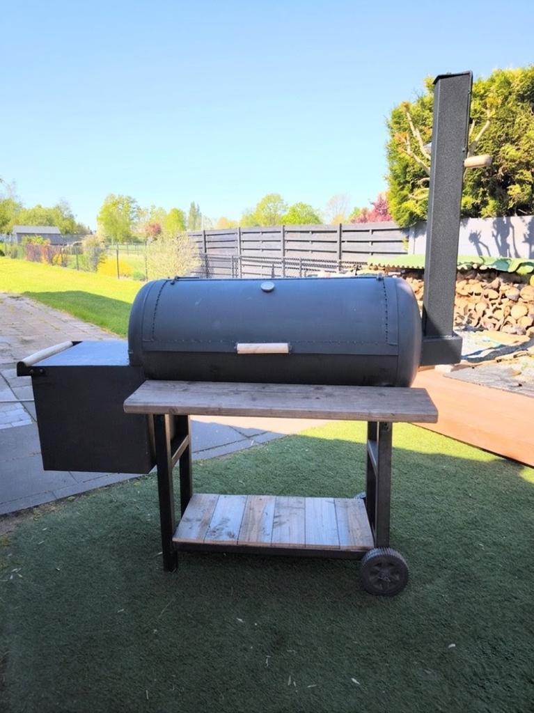 XXL Offset Smoker - Professionele BBQ Grill, Tuin en Terras, Houtskoolbarbecues, Ophalen, Gebruikt