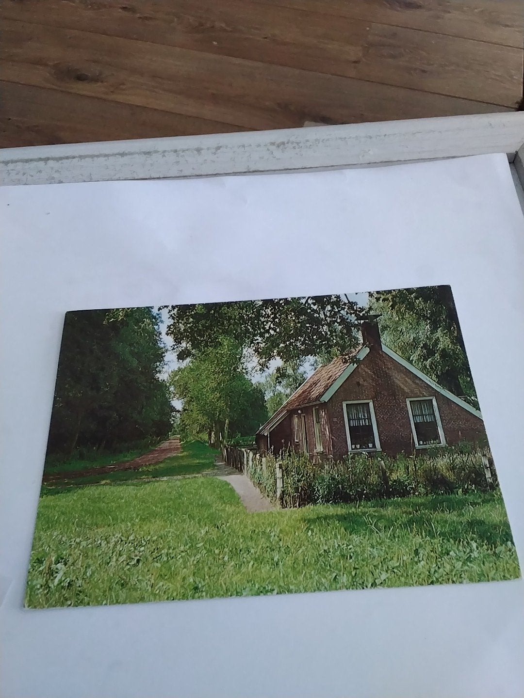Oude boerderij bij Oldengaerde Dwingeloo - Ansichtkaart, Ophalen of Verzenden, 1980 tot heden, Gelopen, Drenthe
