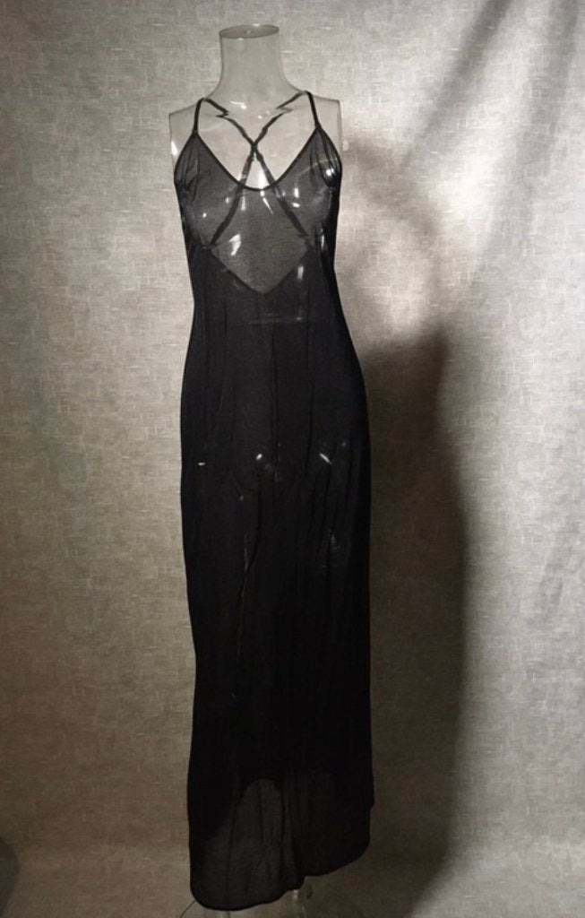 Nieuw - La Perla lange zwarte nachtjurk nuisette maat 1, La Perla, Ophalen of Verzenden, Zwart, Nachtkleding