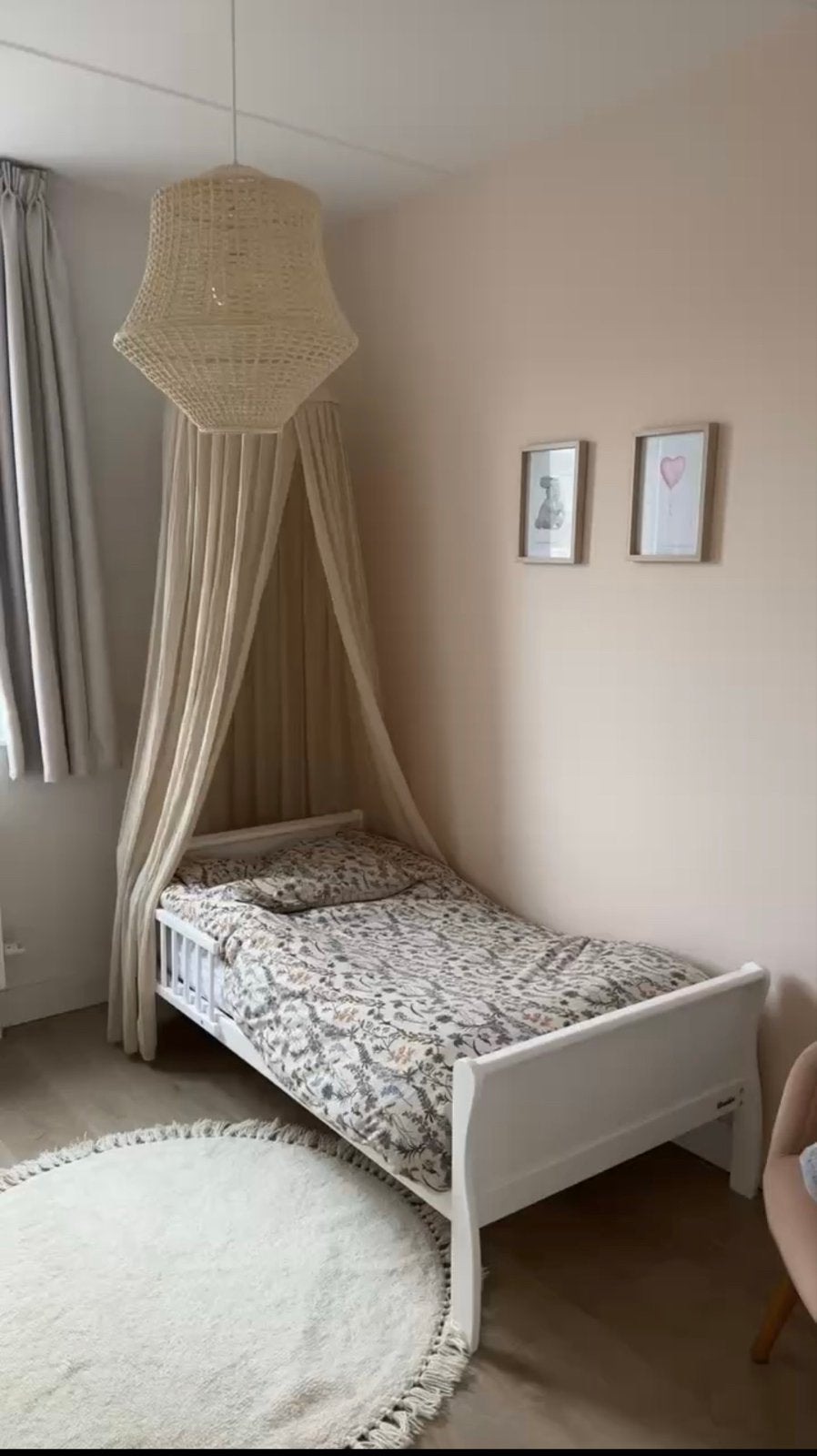 Woodies juniorbed/peuterbed 160x80 incl. matras en hoezen, Eenpersoons, Wit, Zo goed als nieuw, 80 cm