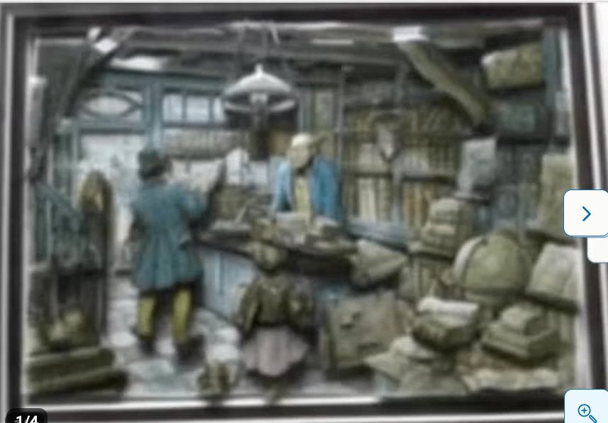 2 Schilderijen Anton Pieck H 30cm Br 38cm, Ophalen of Verzenden, Overige onderwerpen