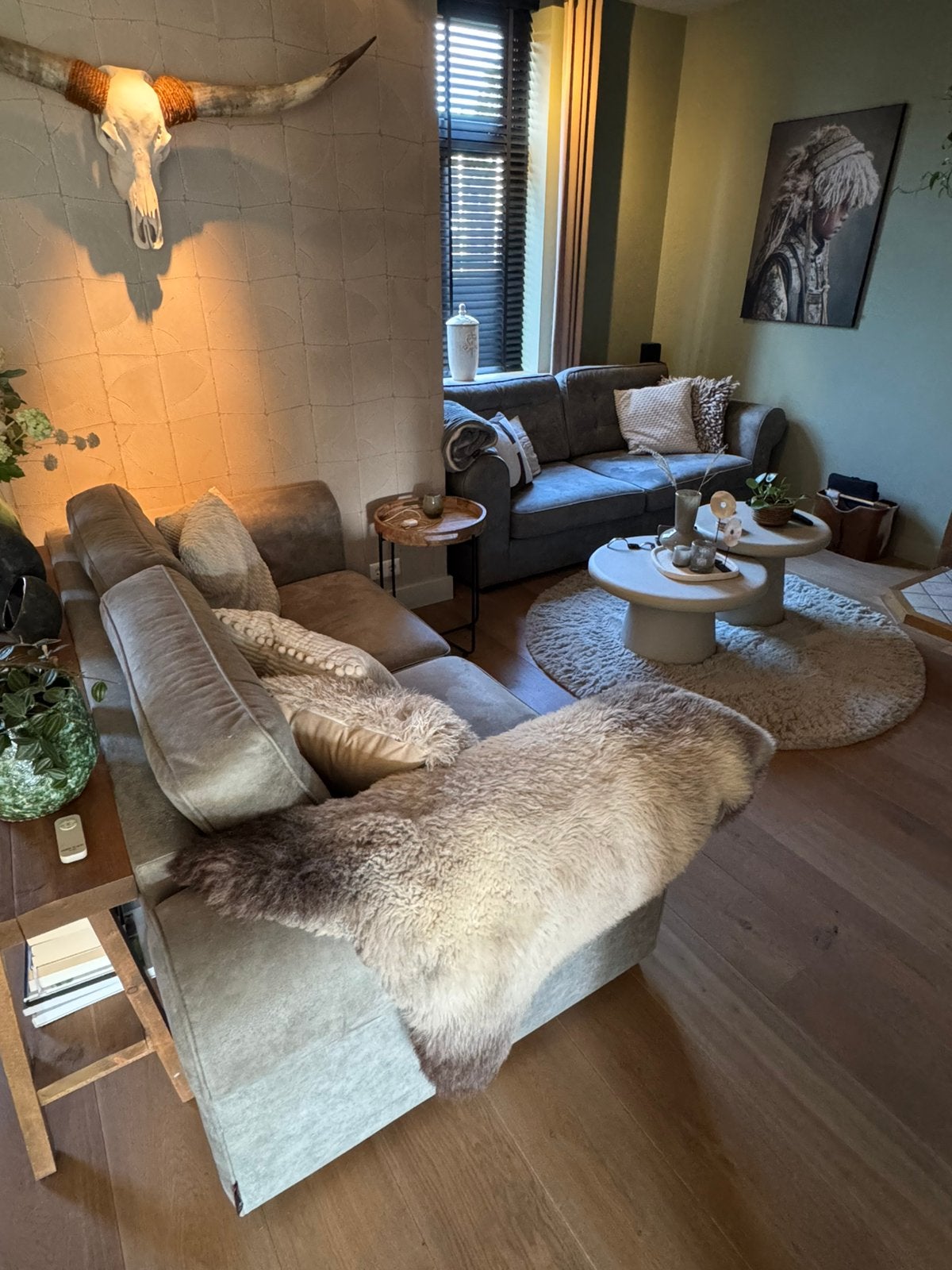 Set banken in grijsgroene kleur, Urban sofa, Ophalen, Gebruikt