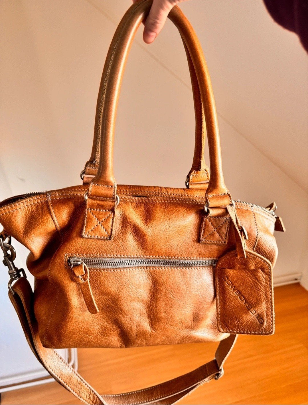 Cowboys Bag Carfin, Ophalen of Verzenden, Zo goed als nieuw, Bruin, Handtas