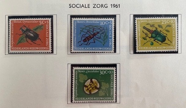 1961 Sociale Zorg, Insecten  4x  , Ophalen of Verzenden, Postfris, Nieuw-Guinea