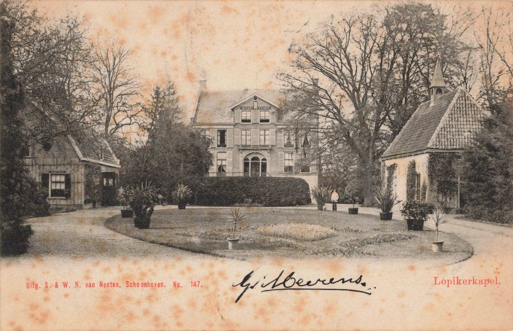 Lopikerkapel Huis Vliet Van Nooten No. 147 M8165, Verzamelen, Ansichtkaarten | Nederland, Ophalen, Voor 1920, Ongelopen, Utrecht
