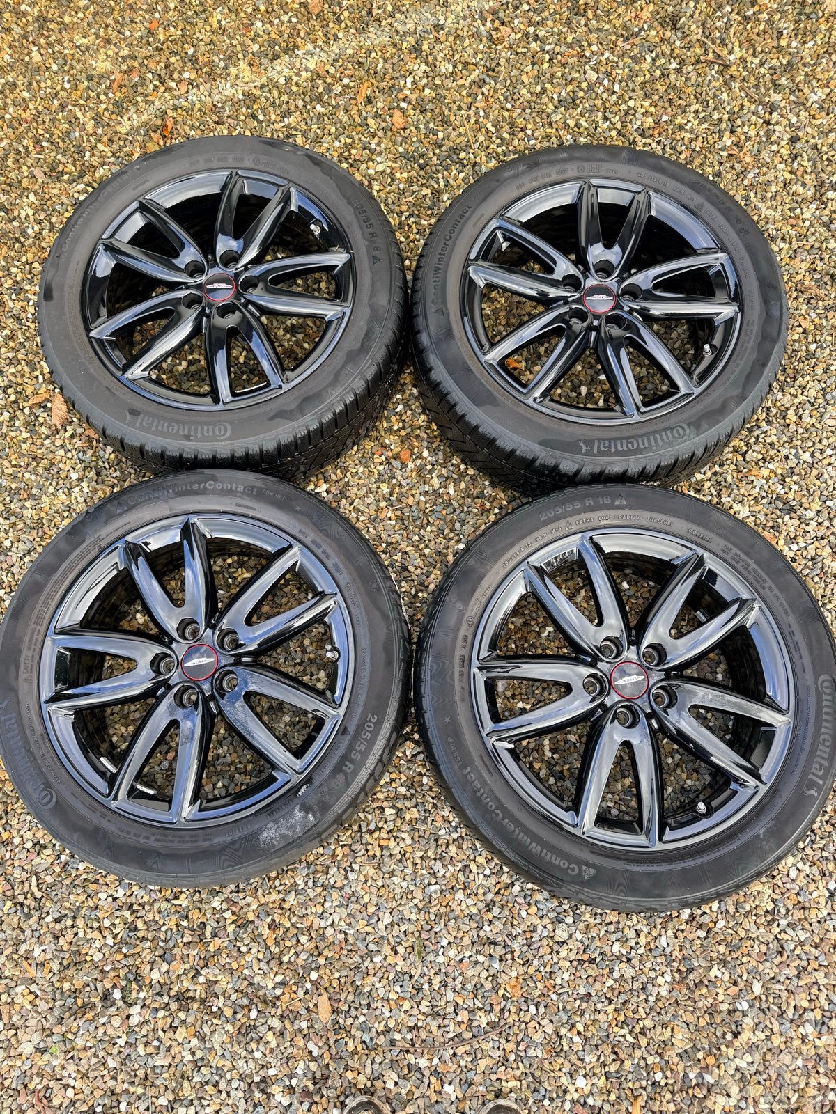 Mini Cooper John Cooper Works winterset 205/55 R18, Auto-onderdelen, Ophalen, 18 inch, Gebruikt, Banden en Velgen