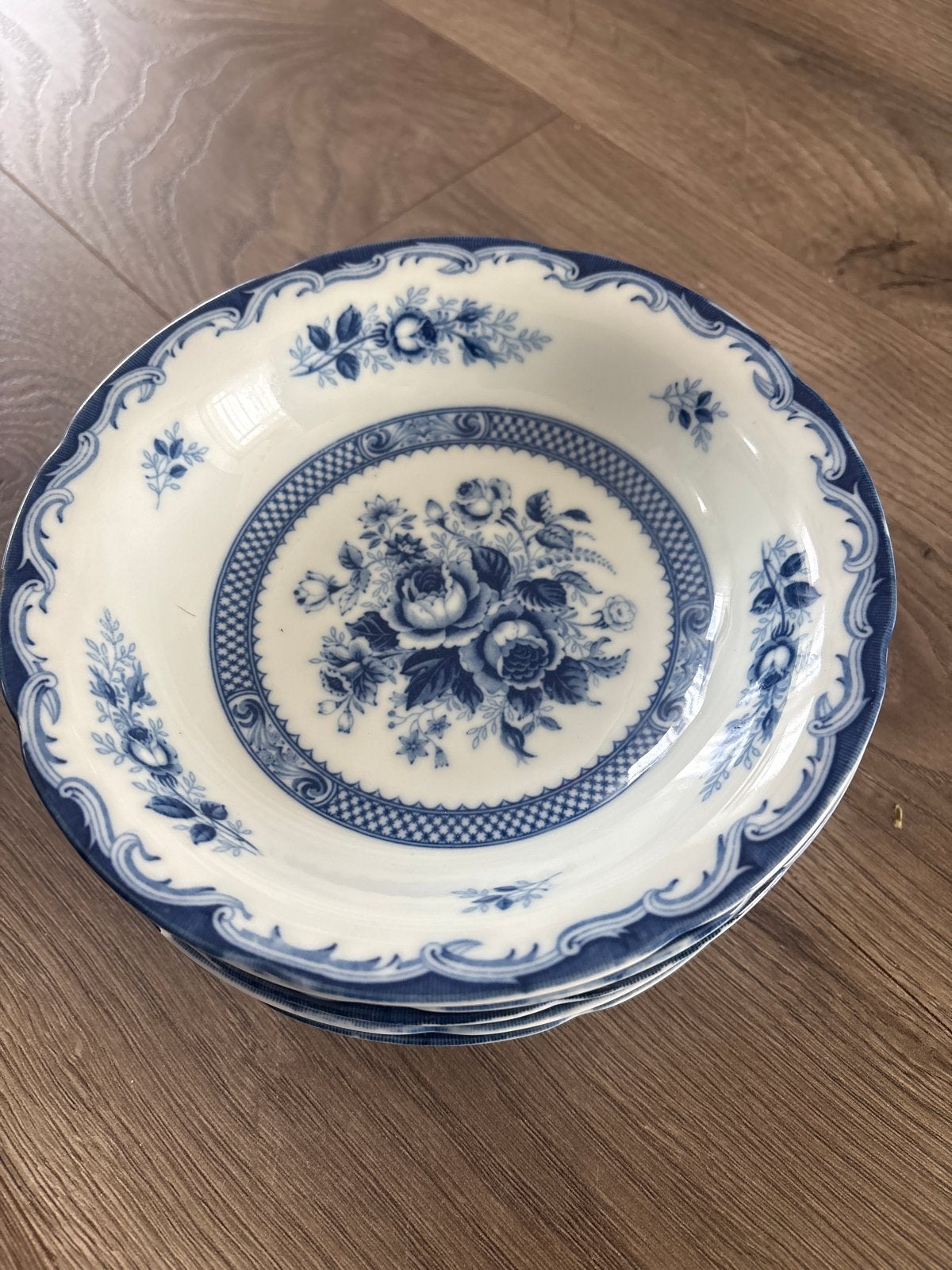 Set van 6 Blue Rose Fine China Japan kommetjes, Ophalen