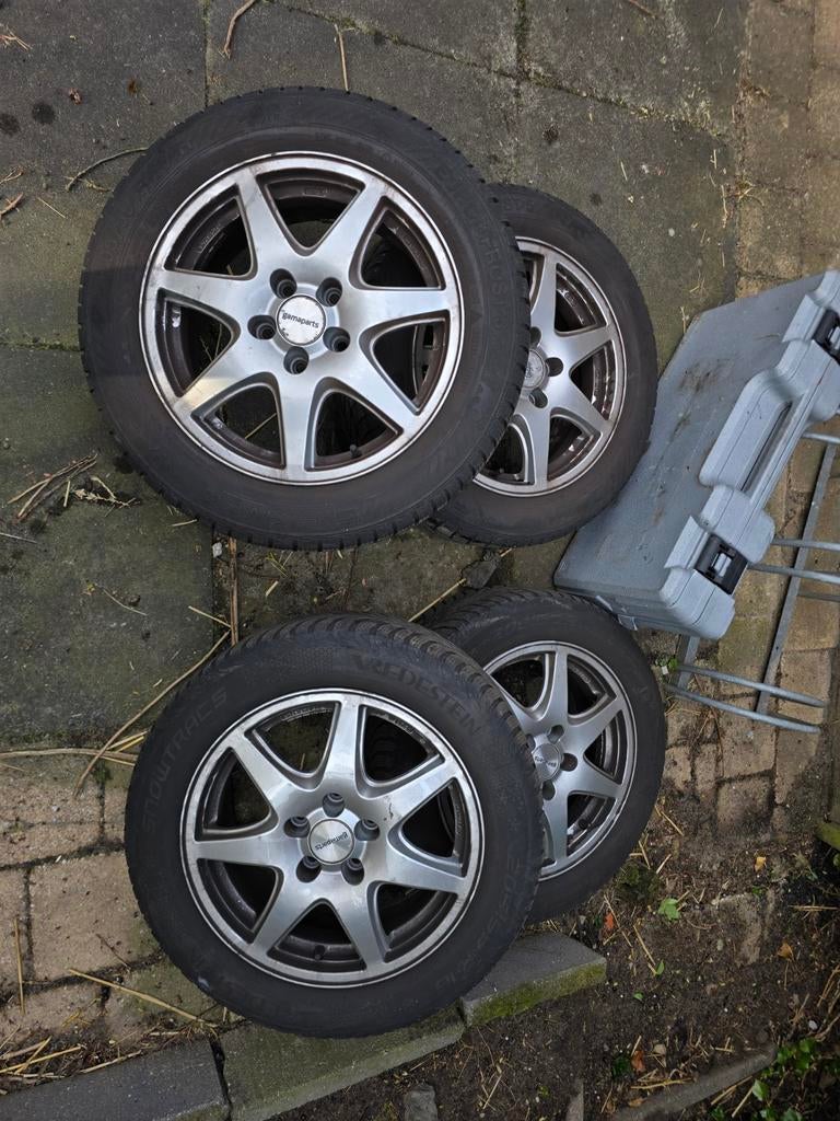 Velgenset met Winterbanden 205 55 16, Ophalen, 16 inch, 205 mm, Winterbanden