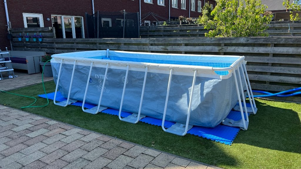 Intex rechthoekig frame zwembad van 400 x 200 x 100 cm, Tuin en Terras, Zwembaden, Ophalen, Gebruikt, 200 tot 300 cm, 80 tot 120 cm
