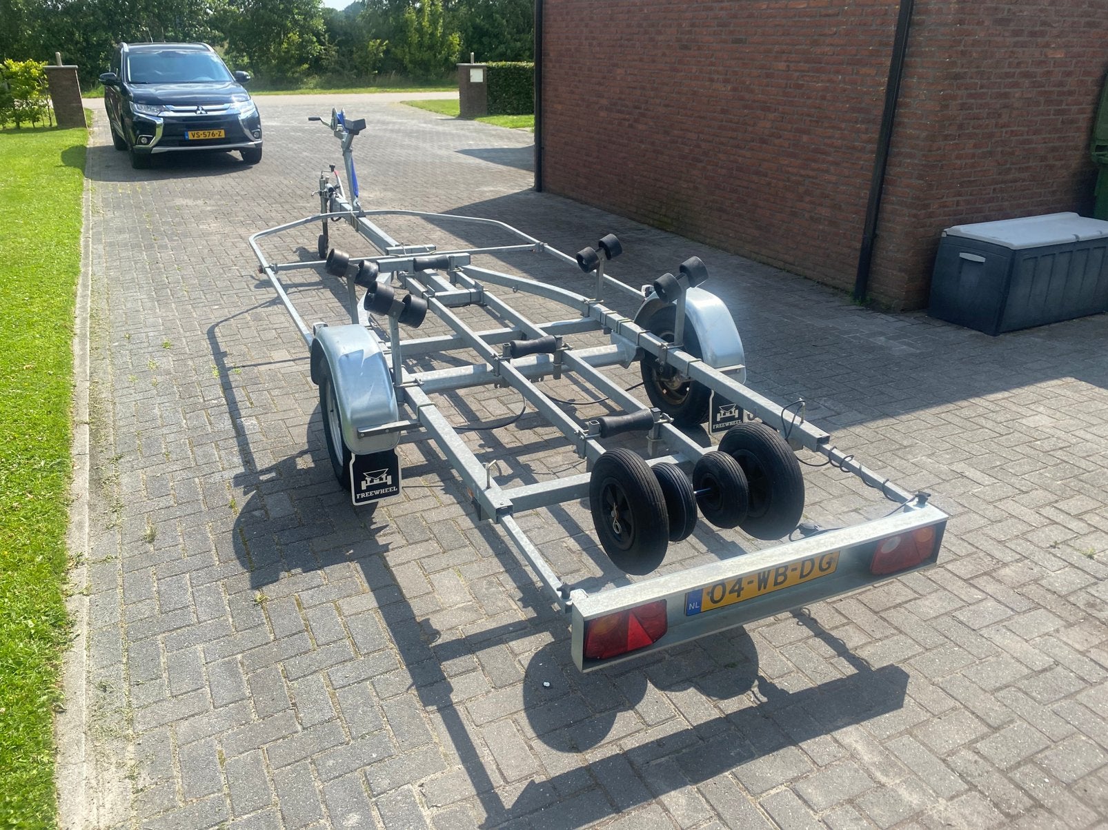 Boottrailer freewheel met kenteken, Ophalen, Zo goed als nieuw, Minder dan 6 meter, Geremd