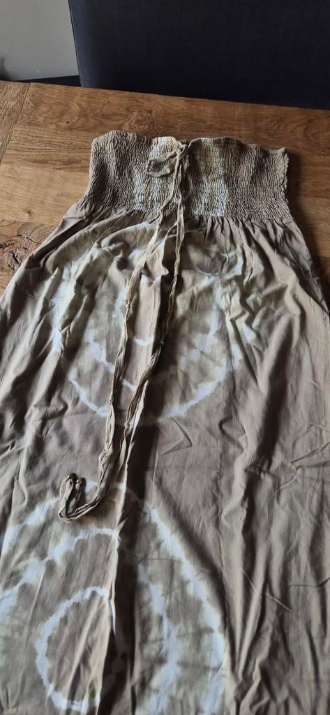 ISLA BONITA. Strapless tie dye jurk maat L., Maat 38/40 (M), Beige, Ophalen of Verzenden, Zo goed als nieuw
