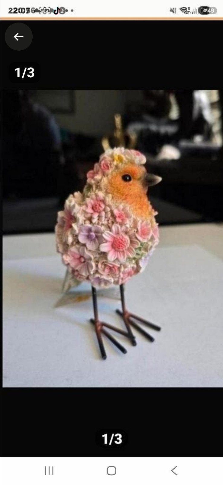 Schattig decoratief vogeltje, volledig versierd, Verzamelen, Ophalen of Verzenden, Nieuw, Dier