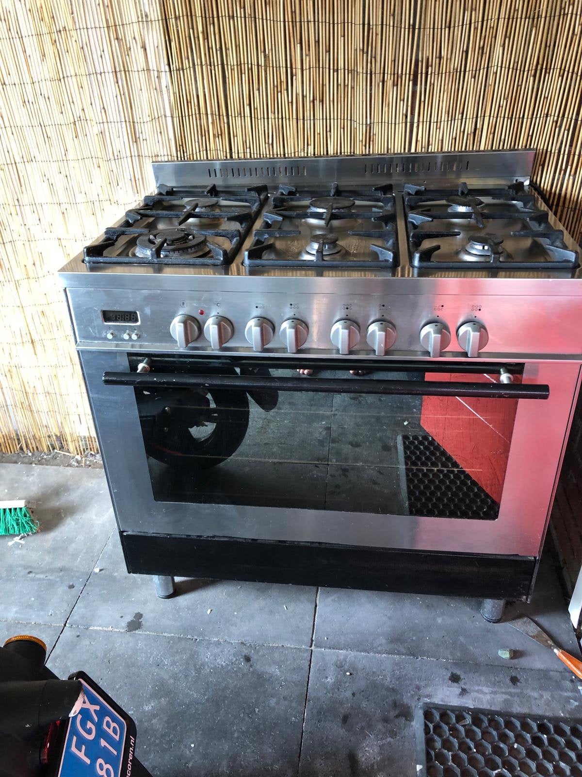6 pit gasfornuis, Witgoed en Apparatuur, Fornuizen, Ophalen, Gebruikt, 60 cm of meer, Gas