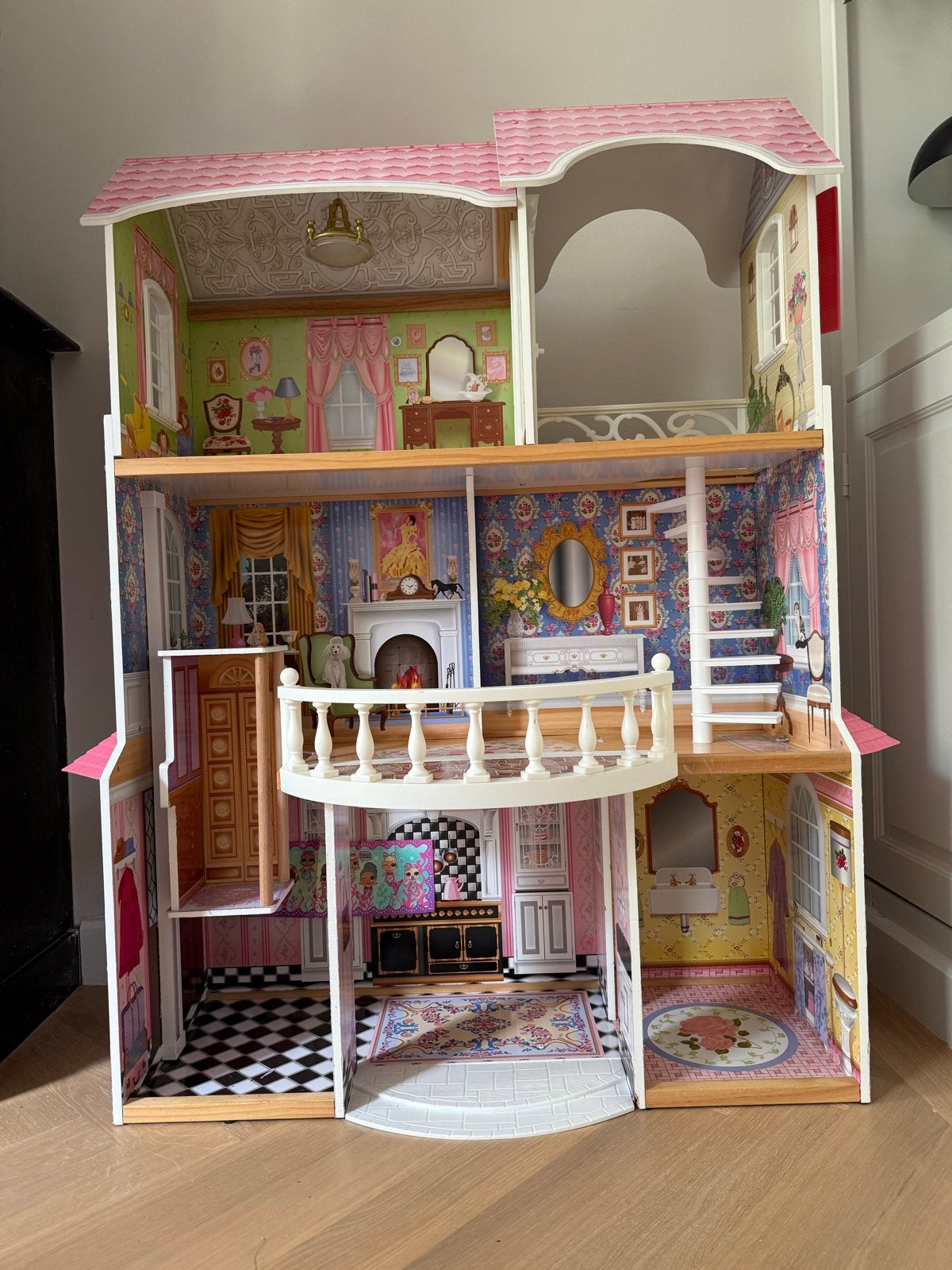 Prachtig Barbie huis met meubels en spulletjes, Ophalen, Gebruikt, Barbie