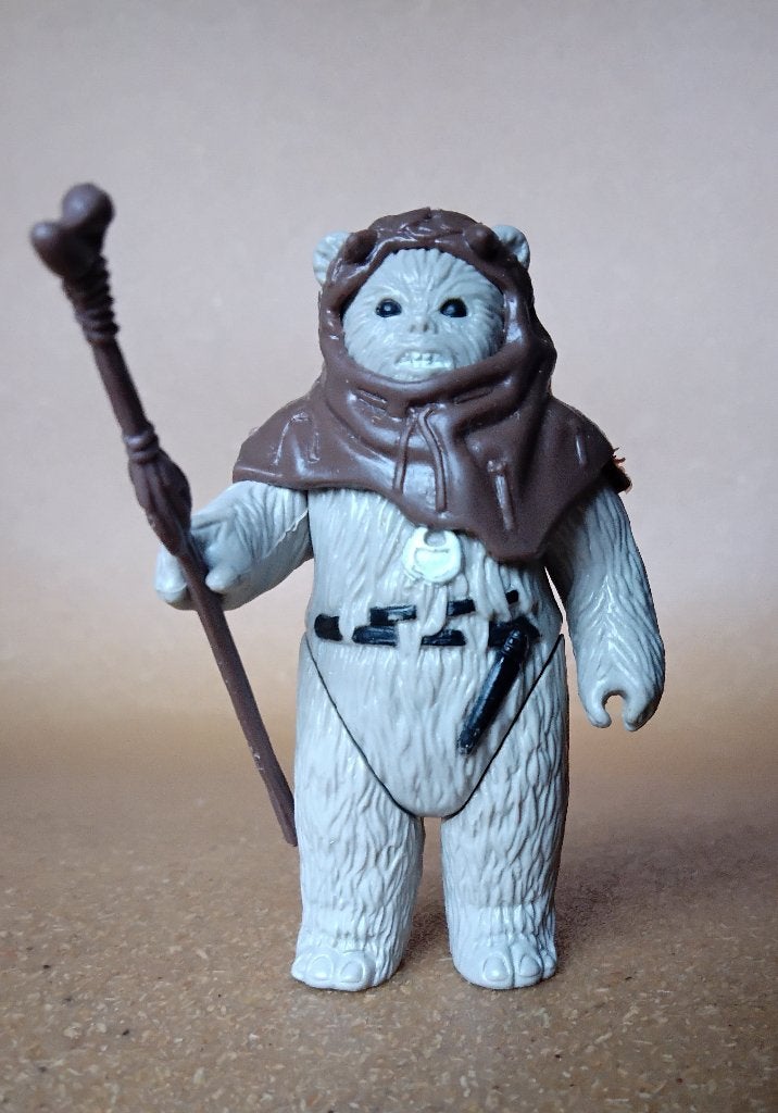 Vintage Star Wars Ewok Chief Chirpa Endor diorama wapen, Ophalen of Verzenden, Zo goed als nieuw, Actiefiguurtje