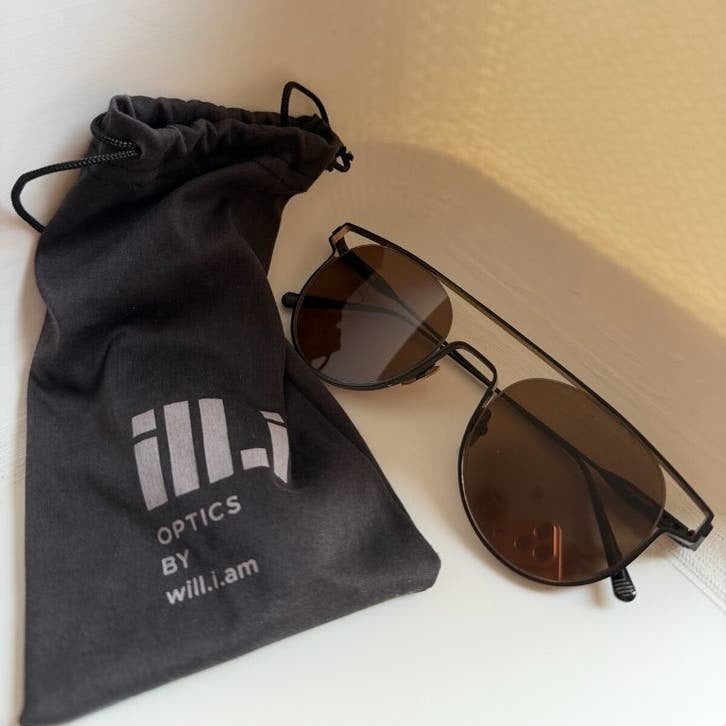 ill.i Optics by will.i.am WA568S01 zonnebril zwart titanium, Verzenden, Zo goed als nieuw, Zwart, Overige merken