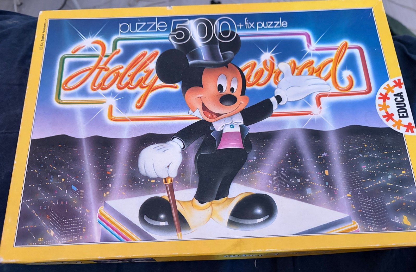 Mickey Mouse Hollywood Legpuzzel 500 stukjes Educa, Ophalen, Mickey Mouse, Zo goed als nieuw, Overige typen