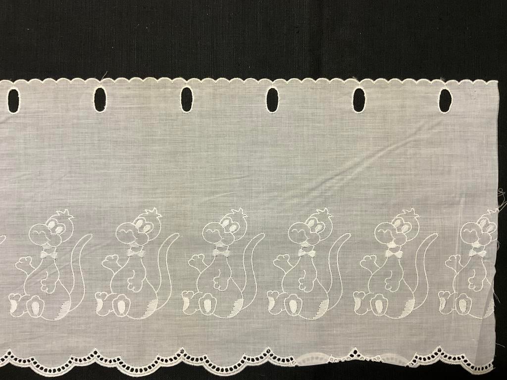 Vitrage val “Dino” 28 cm hoog, 11,70 meter., Ophalen of Verzenden, Nieuw, Crème, Minder dan 100 cm