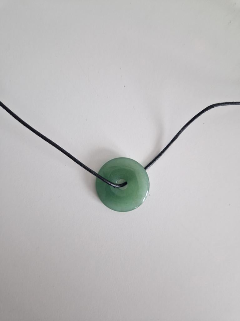 Aventurijn ketting groen steen nieuw, Ophalen of Verzenden, Nieuw, Groen, Steen of Mineraal