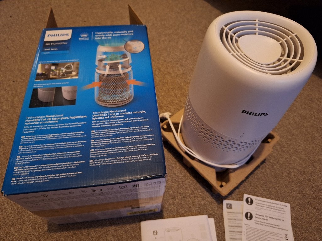 Philips 2000 Series luchtbevochtiger met doos, Ophalen of Verzenden, Zo goed als nieuw, Luchtbevochtiger