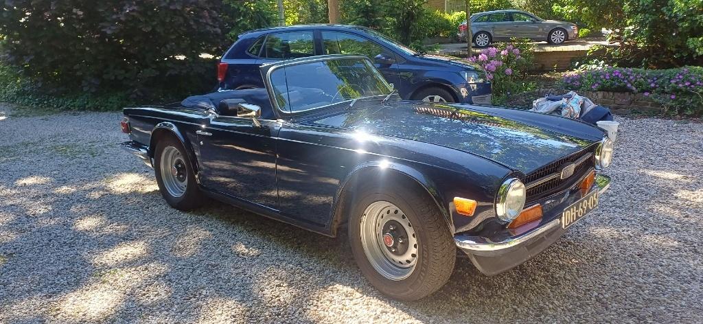 Triumph TR6 2.5 1970 Blauw cabriolet, Auto's, 2500 cc, Cabriolet, Blauw, Overige kleuren