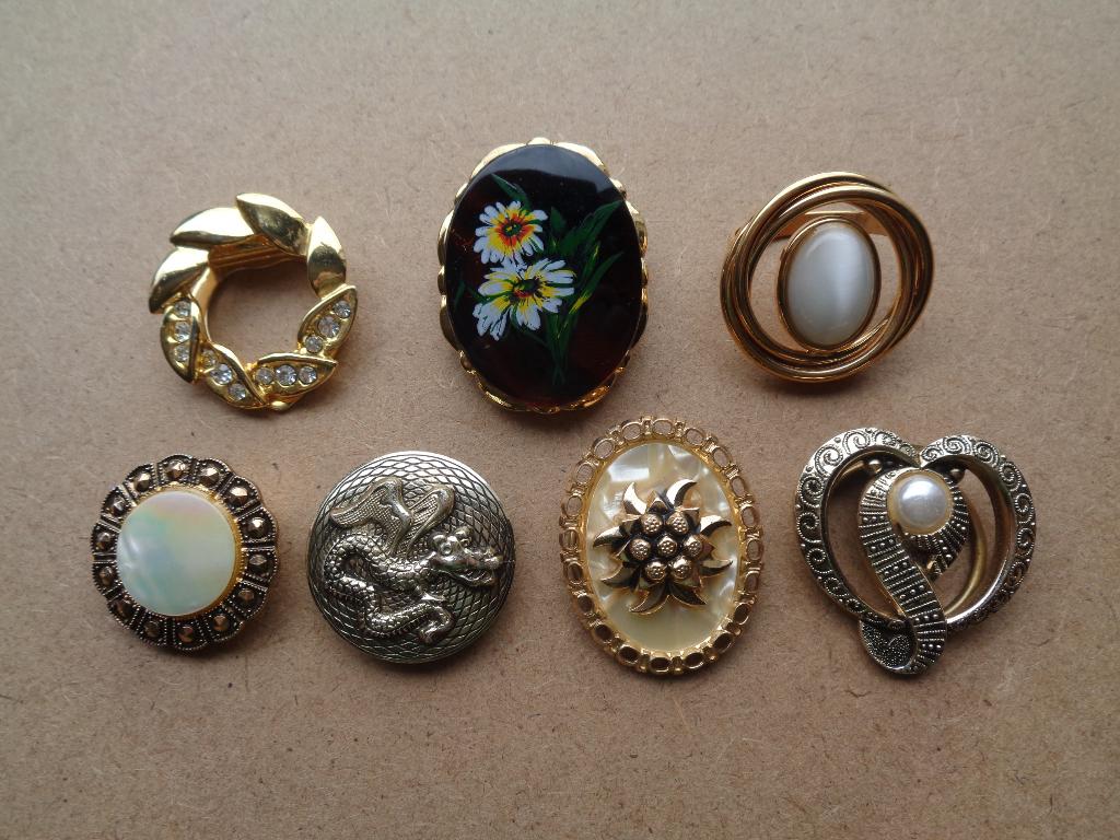 7 stuks vintage sjaalclips, Sieraden, Tassen en Uiterlijk, Antieke sieraden, Verzenden, Overige materialen, Overige typen