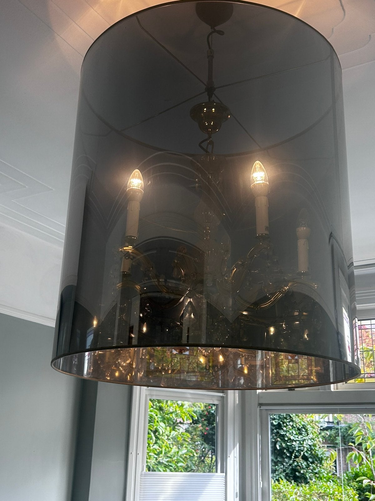 Moooi Marcel Wanders kroonluchter met kap, Ophalen, Gebruikt, Glas, E14 (klein)