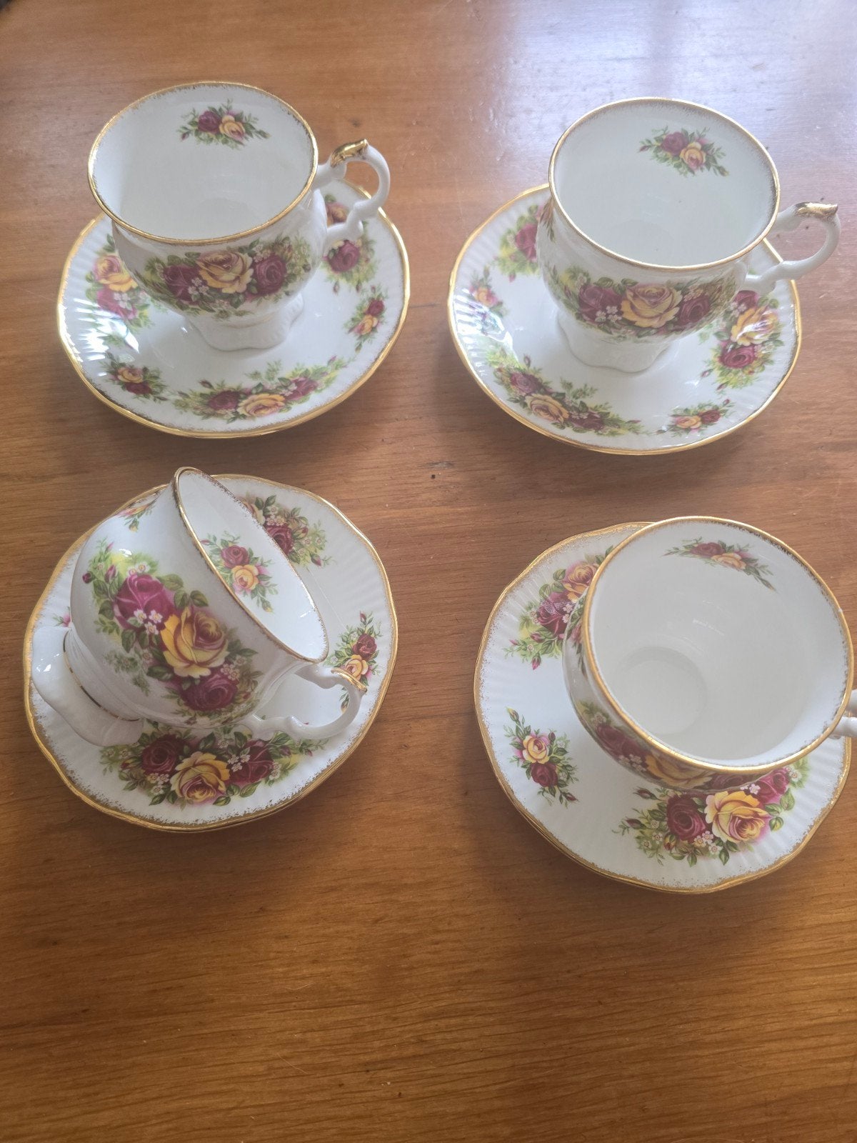 Elizabethan Staffordshire 'English Garden' theekopjes, Ophalen of Verzenden