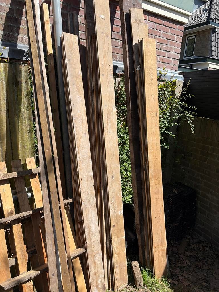 Vloerplanken van verschillende lengtes, Doe-het-zelf en Verbouw, Ophalen, Gebruikt, Vloerdelen of -planken, 10 m² of meer