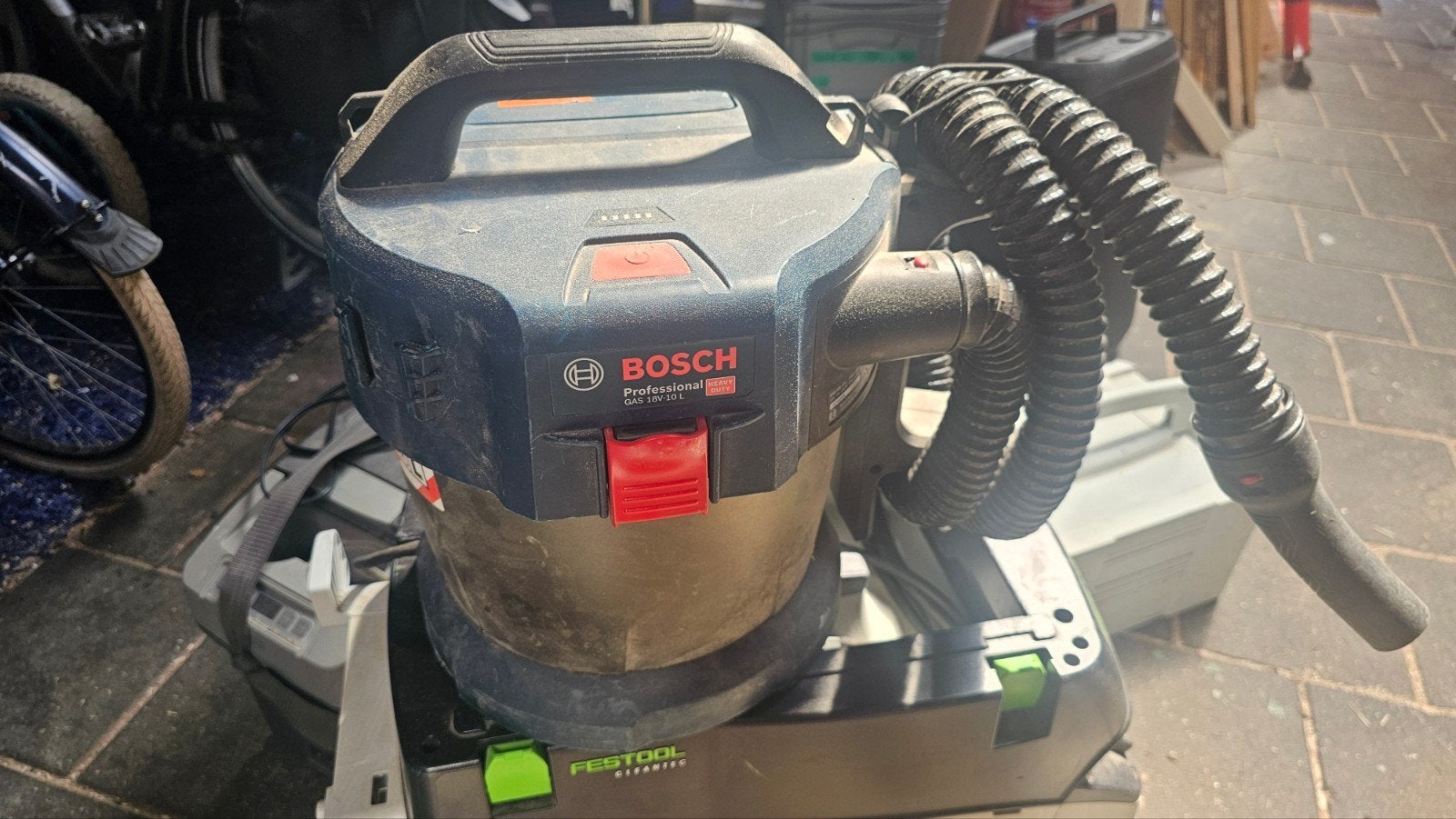 Bosch Professional GAS 18V-10 L Accu Stofzuiger, Ophalen of Verzenden, Gebruikt