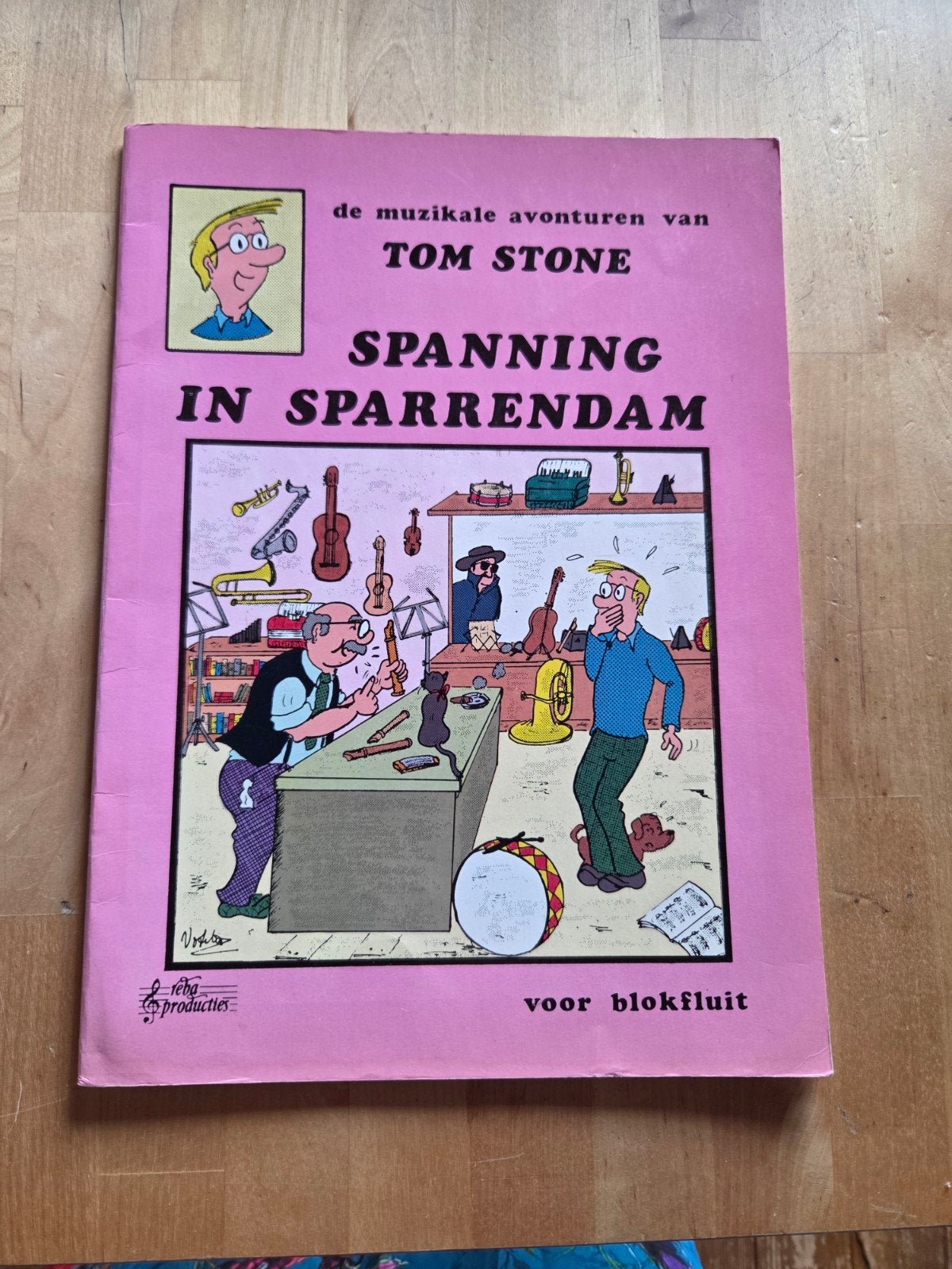 Blokfluitboek: Spanning in Sparrendam - Tom Stone, Gebruikt, Verzenden, Overige genres, Les of Cursus