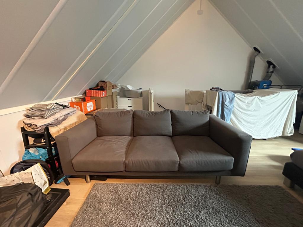 3 zits-bank grijs, Ophalen, Gebruikt, Driepersoons, 75 tot 100 cm