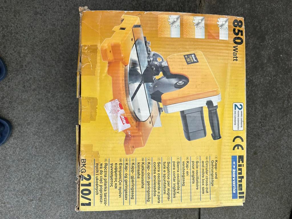 Einhell Bavaria BKG 210/1 Afkortzaag 850W, Doe-het-zelf en Verbouw, Gereedschap | Zaagmachines, Ophalen, 600 tot 1200 watt, Zo goed als nieuw