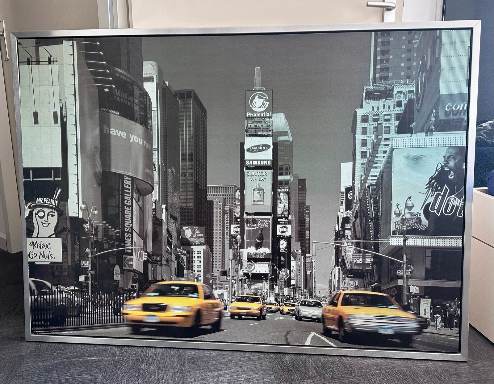 Canvas Times Square New York - 100x140cm, Ophalen, Gebruikt, 125 cm of meer, Print
