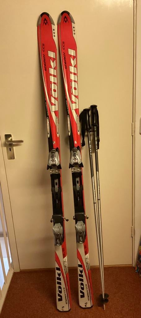 Ski’s Völkl Energy CCS+stokken+gratis schoenen, Sport en Fitness, 160 tot 180 cm, Zo goed als nieuw, Ski's, Ophalen