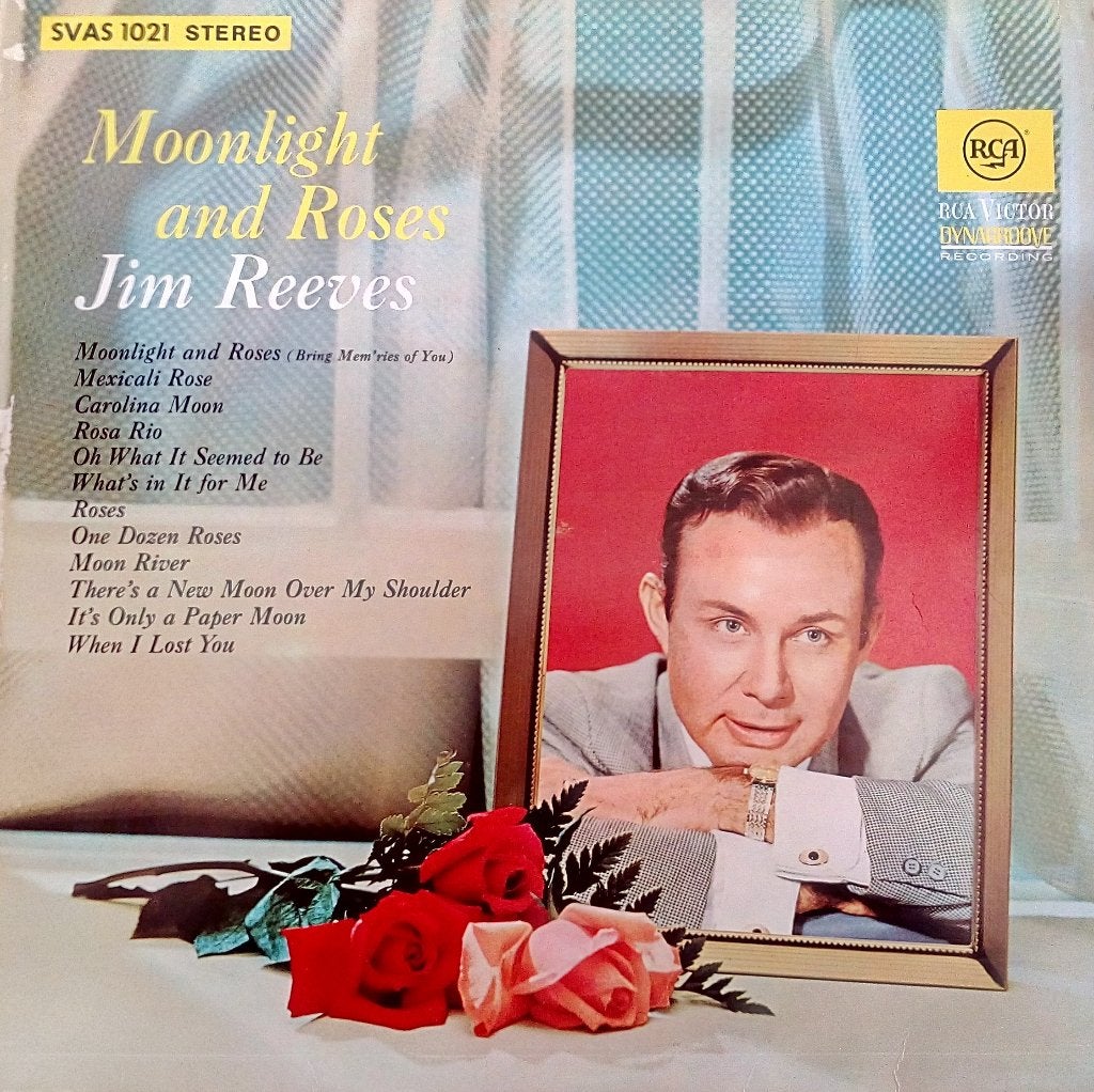 LP - Jim Reeves - Moonlight and Roses  (SVAS 1021 Stereo), LP, Originele persing, Ophalen of Verzenden, Zo goed als nieuw