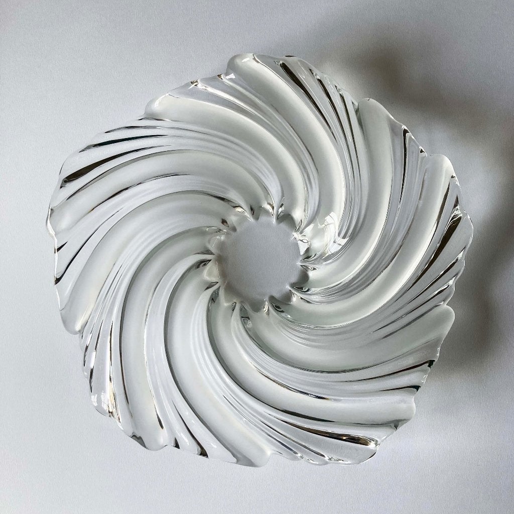 Zware glazen schaal, Swirl Bowl, 38 cm, Ophalen of Verzenden