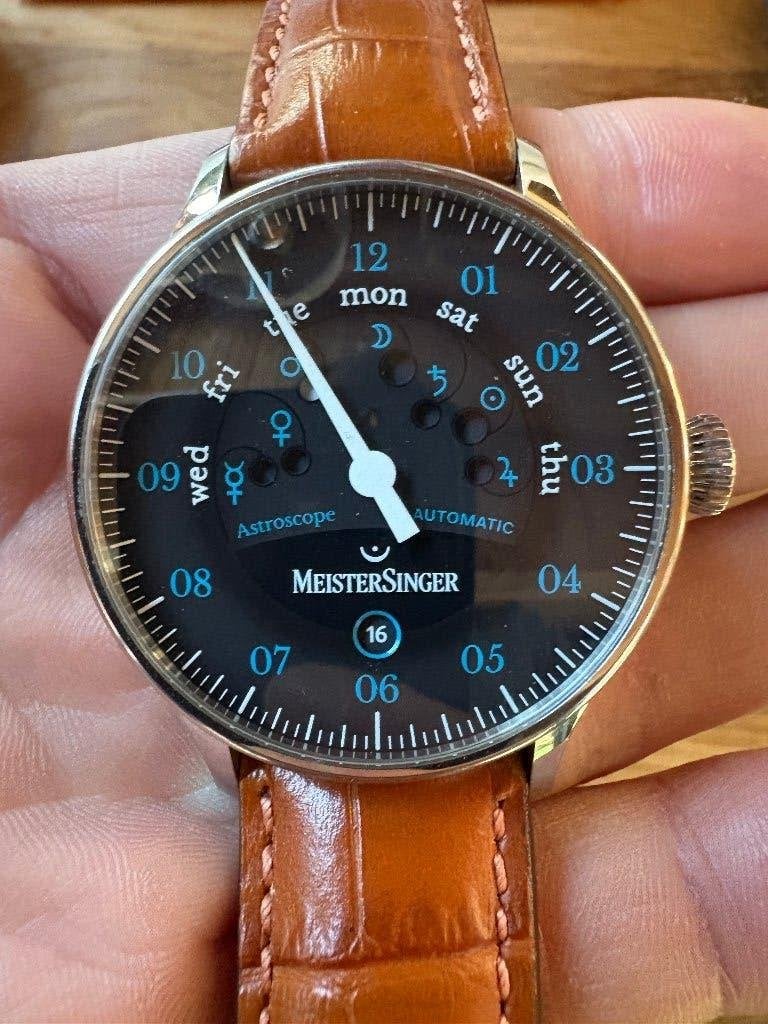 Meistersinger Astroscope, Overige merken, Leer, Staal, Polshorloge