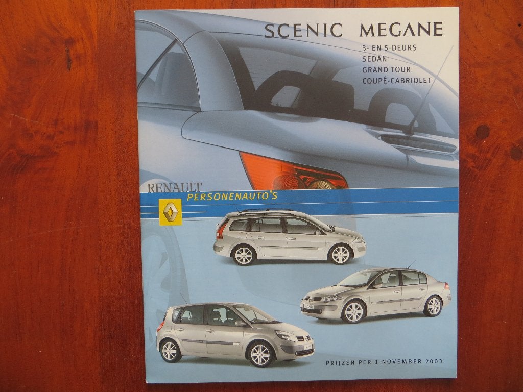 Renault Scenic Megane Prijzen (nov. 2003), Ophalen of Verzenden, Nieuw, Renault