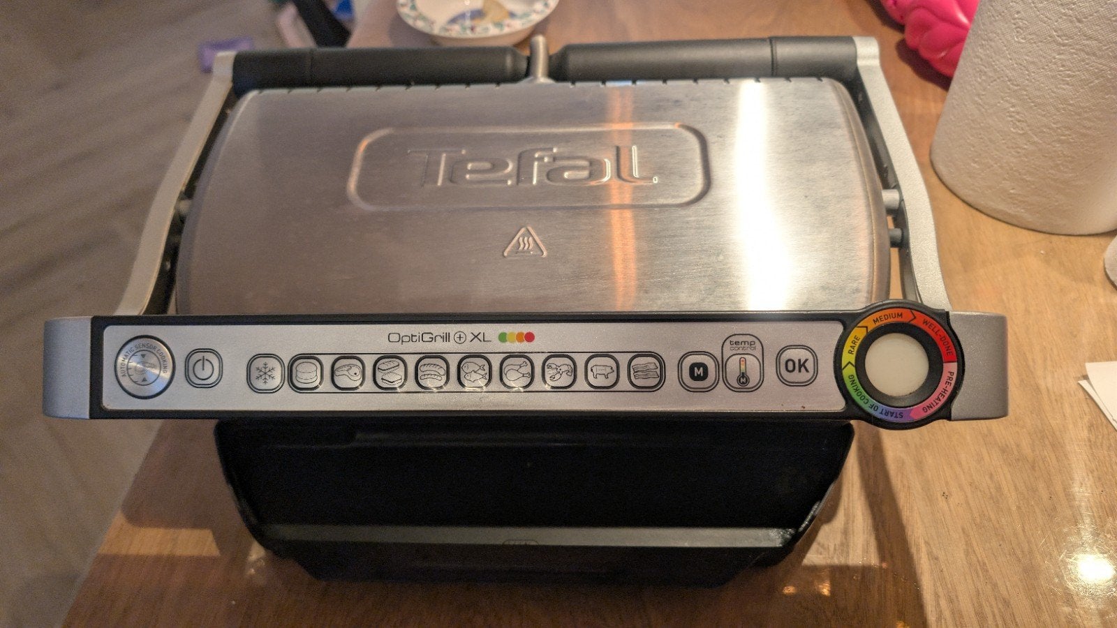 Tefal OptiGrill XL - Perfecte Grillresultaten, Ophalen of Verzenden, Vaatwasmachinebestendig, Zo goed als nieuw, Tafelgrill