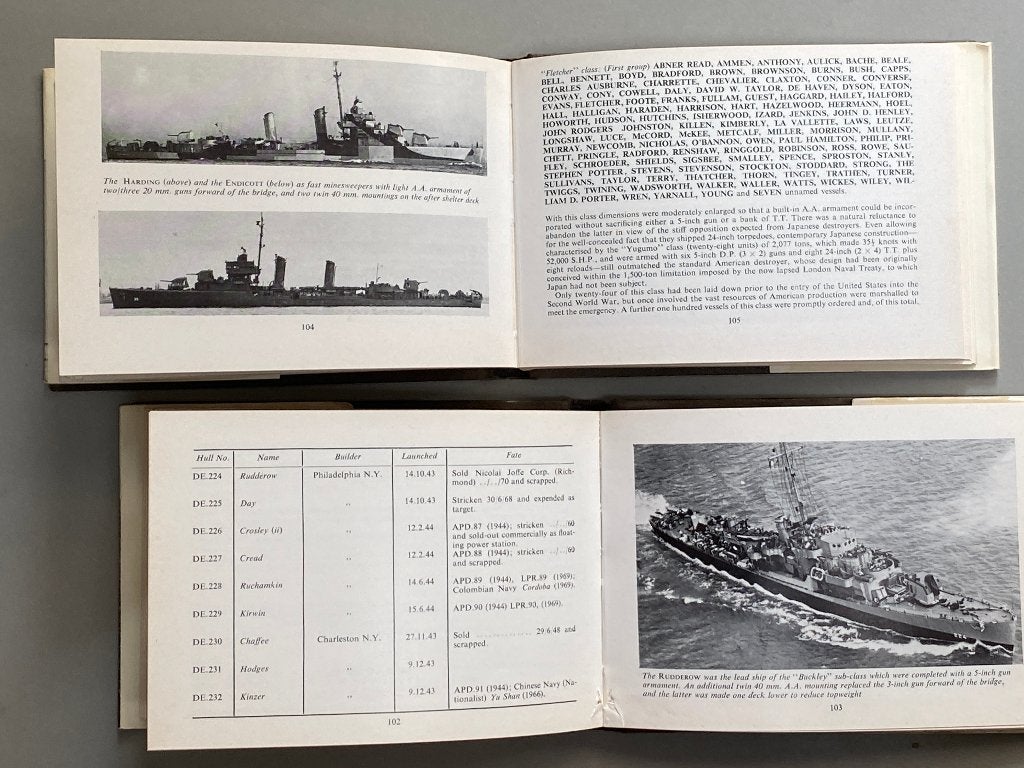 American Fleet & Escort Destroyers uit WO II (2 delen) 1971, Ophalen of Verzenden, Marine, Amerika, Boek of Tijdschrift
